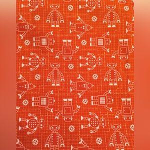 Caleb Gray Studio Robert Kaufman Robot Fabric Screen Print Organic Cotton🍊 🤖